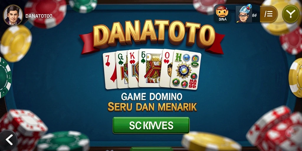 Menampilkan gameplay seru Domino di DANATOTO.