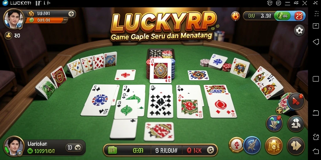 Screenshot LUCKYRP menampilkan gameplay Gaple yang seru dan interaktif.