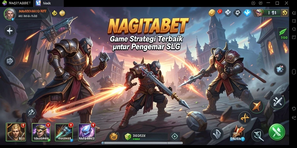 Screenshot utama NAGITABET menampilkan aksi pertempuran yang mendebarkan.