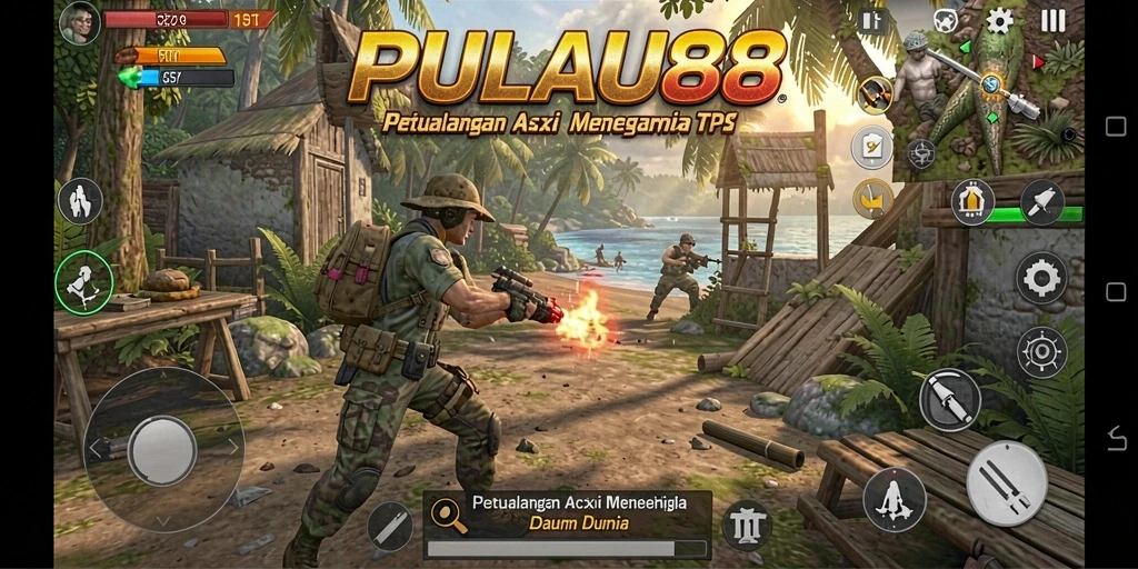 Screenshot PULAU88 menampilkan aksi seru dan gameplay mendebarkan dalam mode TPS.