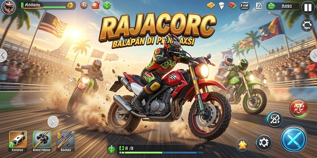 Tampilan aksi balapan mendebarkan di RAJACORC.